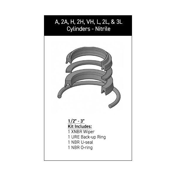 Parker - After Market Parts Hydraulic Cylinder Repair Kit- 2 Rod Kits RK2AHL0201 - main